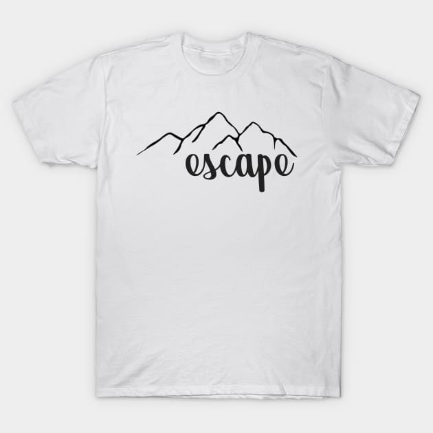 Escape Mountains T-Shirt by annmariestowe